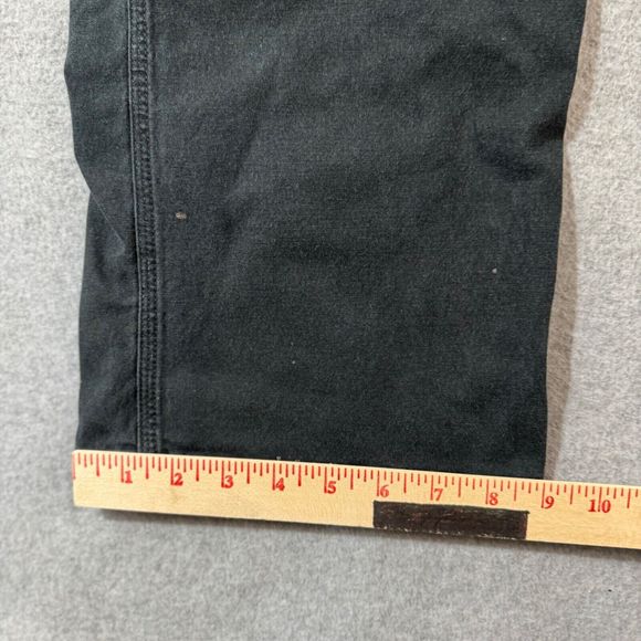Duluth Trading Jeans Mens 38x32 Black Flex Workwear Solid Regular 5 Pocket - Picture 8 of 13